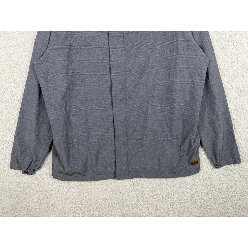 Travis Mathew Jacket Mens Sz 2XL Blue Plaid Golf Active Performance Stretch Zip‎